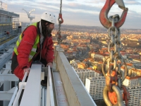 City Tower, Praha 4 - montáž studené fasády